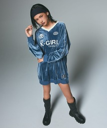 Blue girlブルーガール　ワンピース　未使用品 X-girl｜エックスガールのワンピース（ブルー・ネイビー/青色系