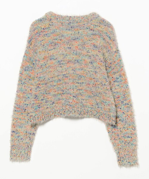 B:MING by BEAMS（ビーミングバイビームス）の「ミックスヤーン ニット (手洗い可)（ニット/セーター・レディース・ライトブルー/ベージュ/イエロー・ONE SIZE）」の9枚目の写真