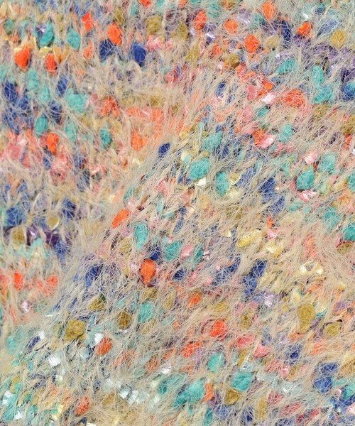 B:MING by BEAMS（ビーミングバイビームス）の「ミックスヤーン ニット (手洗い可)（ニット/セーター・レディース・ライトブルー/ベージュ/イエロー・ONE SIZE）」の10枚目の写真