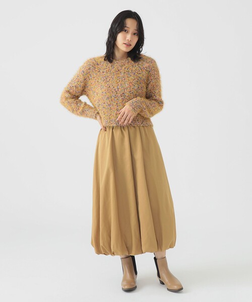 B:MING by BEAMS（ビーミングバイビームス）の「ミックスヤーン ニット (手洗い可)（ニット/セーター・レディース・ライトブルー/ベージュ/イエロー・ONE SIZE）」の14枚目の写真