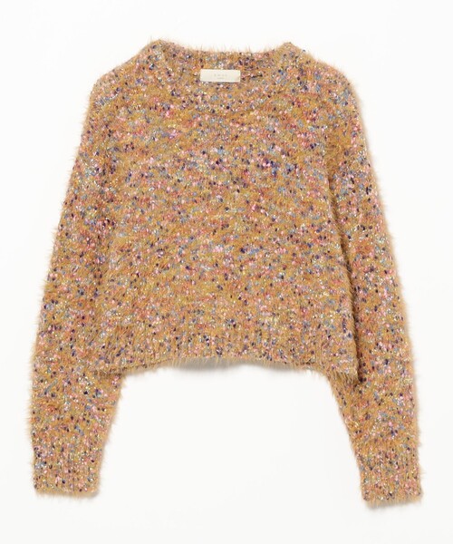 B:MING by BEAMS（ビーミングバイビームス）の「ミックスヤーン ニット (手洗い可)（ニット/セーター・レディース・ライトブルー/ベージュ/イエロー・ONE SIZE）」の16枚目の写真