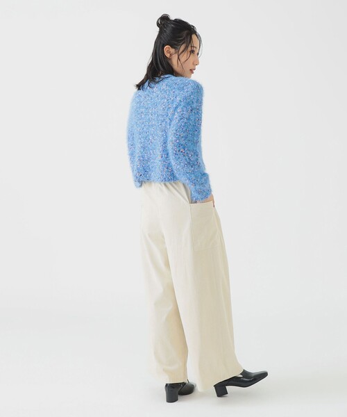 B:MING by BEAMS（ビーミングバイビームス）の「ミックスヤーン ニット (手洗い可)（ニット/セーター・レディース・ライトブルー/ベージュ/イエロー・ONE SIZE）」の21枚目の写真