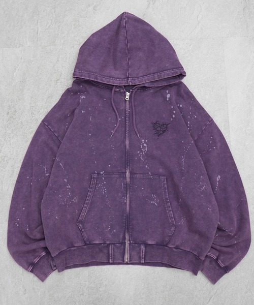 AW 裏毛 トゲハート 刺繍 ZIPパーカー メンズ レディース ユニセックス
