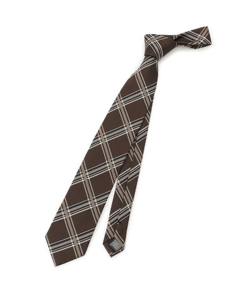 Perfect Suit FActory（パーフェクトスーツファクトリー）の「レギュラーネクタイ　チェック柄　ワイン/ブラウン/ネイビー（ネクタイ・メンズ・ワイン/ブラウン/ネイビー・FREE）」の8枚目の写真