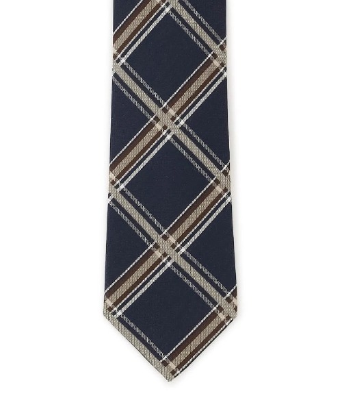 Perfect Suit FActory（パーフェクトスーツファクトリー）の「レギュラーネクタイ　チェック柄　ワイン/ブラウン/ネイビー（ネクタイ・メンズ・ワイン/ブラウン/ネイビー・FREE）」の7枚目の写真