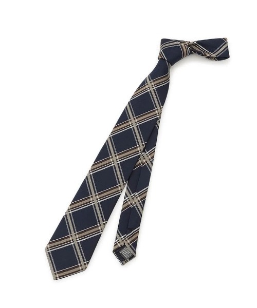 Perfect Suit FActory（パーフェクトスーツファクトリー）の「レギュラーネクタイ　チェック柄　ワイン/ブラウン/ネイビー（ネクタイ・メンズ・ワイン/ブラウン/ネイビー・FREE）」の6枚目の写真