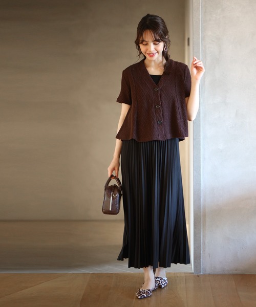 Ehre style(エーレスタイル)の「可愛すぎない深色で大人に プリーツスカート(スカート・レディース・ブラック/チョコ/モカ・FREE)」の12枚目の写真