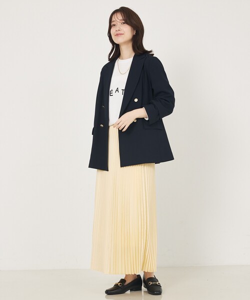 abahouse mavie（アバハウスマヴィ）の「【エニデイカセット/セットアップ対応】ダブルジャケット（テーラードジャケット・レディース・ダークネイビー/ブラック/グレイッシュベージュ・36/38）」の21枚目の写真