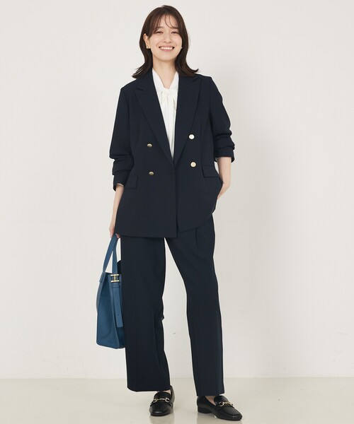 abahouse mavie（アバハウスマヴィ）の「【エニデイカセット/セットアップ対応】ダブルジャケット（テーラードジャケット・レディース・ダークネイビー/ブラック/グレイッシュベージュ・36/38）」の22枚目の写真