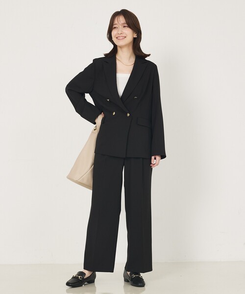 abahouse mavie（アバハウスマヴィ）の「【エニデイカセット/セットアップ対応】ダブルジャケット（テーラードジャケット・レディース・ダークネイビー/ブラック/グレイッシュベージュ・36/38）」の16枚目の写真