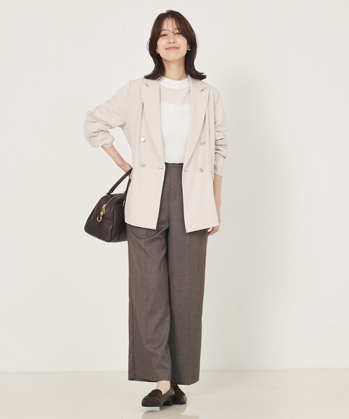 abahouse mavie（アバハウスマヴィ）の「【エニデイカセット/セットアップ対応】ダブルジャケット（テーラードジャケット・レディース・ダークネイビー/ブラック/グレイッシュベージュ・36/38）」の14枚目の写真