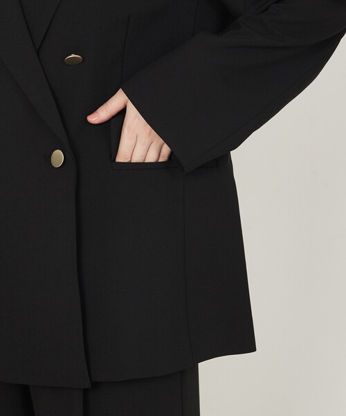 abahouse mavie（アバハウスマヴィ）の「【エニデイカセット/セットアップ対応】ダブルジャケット（テーラードジャケット・レディース・ダークネイビー/ブラック/グレイッシュベージュ・36/38）」の7枚目の写真