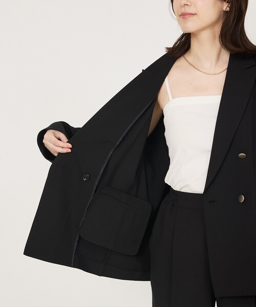 abahouse mavie（アバハウスマヴィ）の「【エニデイカセット/セットアップ対応】ダブルジャケット（テーラードジャケット・レディース・ダークネイビー/ブラック/グレイッシュベージュ・36/38）」の8枚目の写真