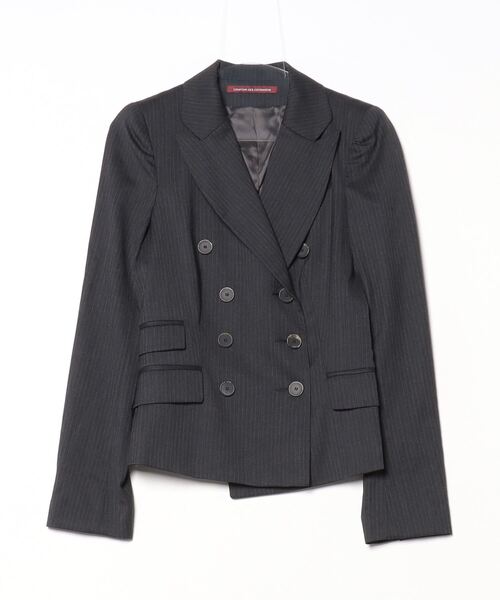 VETEMENTS ブラック ストライプ テーラードジャケット VETEMENTS ブラック ストライプ テーラードジャケット VETEMENTS