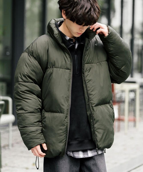 Rocky Monroe（ロッキーモンロー）の「オーバーサイズファイバーダウン中綿ジャケット（ダウンジャケット/コート・メンズ・オフホワイト/ブラック/カーキ/ブルー/ネイビー/ベージュ/チャコール/グレー・XL/L/M）」の7枚目の写真