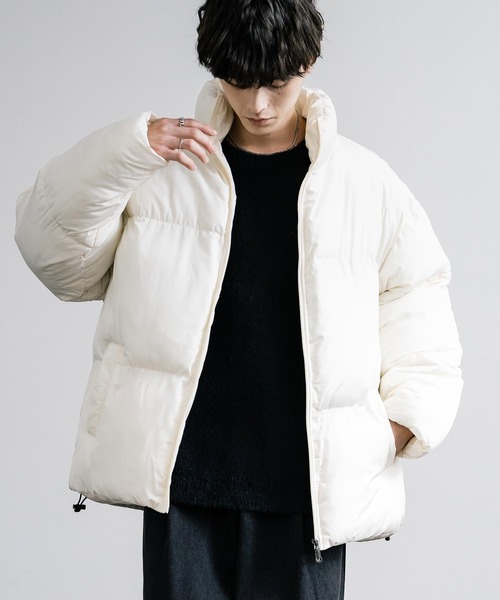 Rocky Monroe（ロッキーモンロー）の「オーバーサイズファイバーダウン中綿ジャケット（ダウンジャケット/コート・メンズ・オフホワイト/ブラック/カーキ/ブルー/ネイビー/ベージュ/チャコール/グレー・XL/L/M）」の14枚目の写真