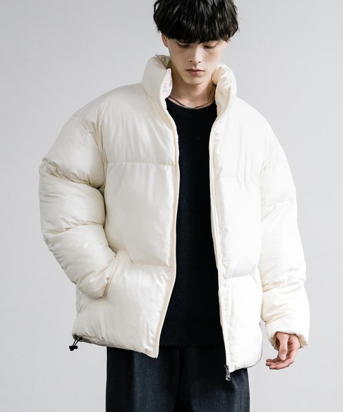 Rocky Monroe（ロッキーモンロー）の「オーバーサイズファイバーダウン中綿ジャケット（ダウンジャケット/コート・メンズ・オフホワイト/ブラック/カーキ/ブルー/ネイビー/ベージュ/チャコール/グレー・XL/L/M）」の15枚目の写真