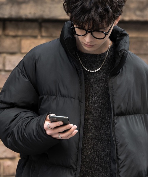 Rocky Monroe（ロッキーモンロー）の「オーバーサイズファイバーダウン中綿ジャケット（ダウンジャケット/コート・メンズ・オフホワイト/ブラック/カーキ/ブルー/ネイビー/ベージュ/チャコール/グレー・XL/L/M）」の18枚目の写真