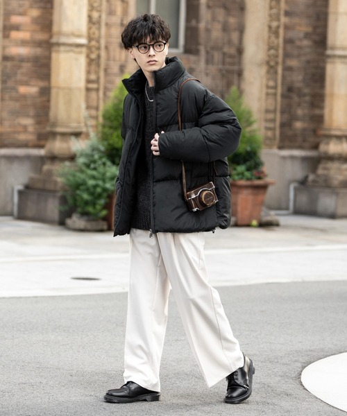 Rocky Monroe（ロッキーモンロー）の「オーバーサイズファイバーダウン中綿ジャケット（ダウンジャケット/コート・メンズ・オフホワイト/ブラック/カーキ/ブルー/ネイビー/ベージュ/チャコール/グレー・XL/L/M）」の19枚目の写真