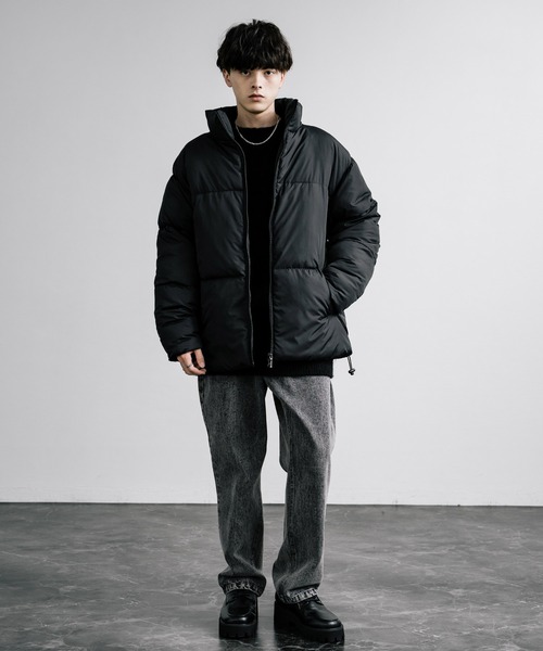 Rocky Monroe（ロッキーモンロー）の「オーバーサイズファイバーダウン中綿ジャケット（ダウンジャケット/コート・メンズ・オフホワイト/ブラック/カーキ/ブルー/ネイビー/ベージュ/チャコール/グレー・XL/L/M）」の21枚目の写真