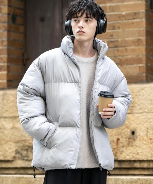 Rocky Monroe（ロッキーモンロー）の「オーバーサイズファイバーダウン中綿ジャケット（ダウンジャケット/コート・メンズ・オフホワイト/ブラック/カーキ/ブルー/ネイビー/ベージュ/チャコール/グレー・XL/L/M）」の22枚目の写真