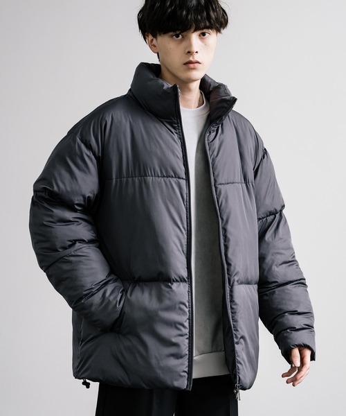 Rocky Monroe（ロッキーモンロー）の「オーバーサイズファイバーダウン中綿ジャケット（ダウンジャケット/コート・メンズ・オフホワイト/ブラック/カーキ/ブルー/ネイビー/ベージュ/チャコール/グレー・XL/L/M）」の9枚目の写真