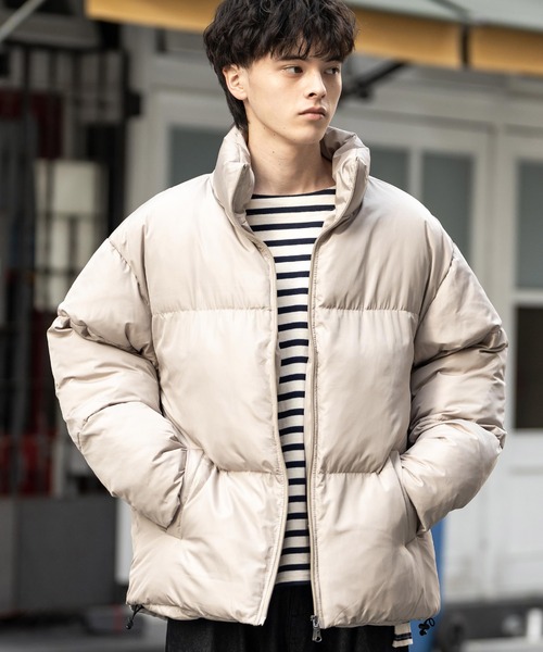 Rocky Monroe（ロッキーモンロー）の「オーバーサイズファイバーダウン中綿ジャケット（ダウンジャケット/コート・メンズ・オフホワイト/ブラック/カーキ/ブルー/ネイビー/ベージュ/チャコール/グレー・XL/L/M）」の11枚目の写真