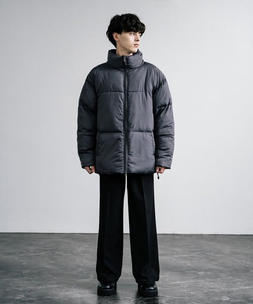 セール】オーバーサイズファイバーダウン中綿ジャケット（ダウン