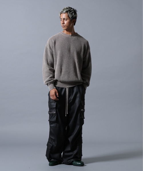 DANKE SCHON(ダンケシェーン)の「【WEB&DEPOT限定】DankeSchon/ダンケシェーン/PIGMENT STONE DAMAGE AZE CREWNECK(ニット/セーター・メンズ・ブラック/ブラウン・L/M)」の15枚目の写真