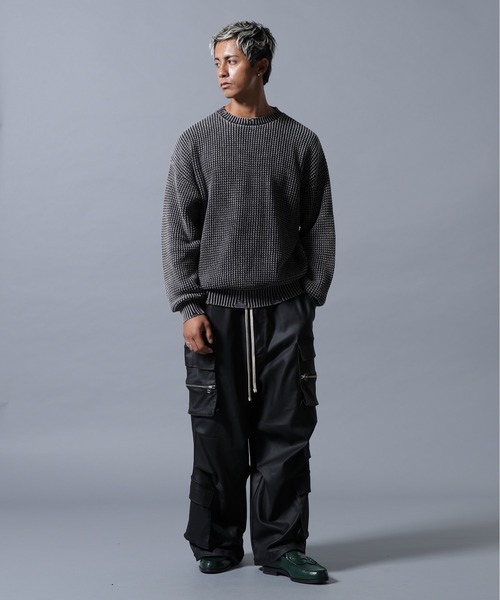 DANKE SCHON(ダンケシェーン)の「【WEB&DEPOT限定】DankeSchon/ダンケシェーン/PIGMENT STONE DAMAGE AZE CREWNECK(ニット/セーター・メンズ・ブラック/ブラウン・L/M)」の21枚目の写真