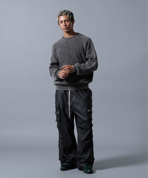 DANKE SCHON(ダンケシェーン)の「【WEB&DEPOT限定】DankeSchon/ダンケシェーン/PIGMENT STONE DAMAGE AZE CREWNECK(ニット/セーター・メンズ・ブラック/ブラウン・L/M)」の22枚目の写真