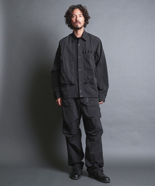 Magine（マージン）の「EM : NoiR ノアール Connect Shirt/ ナイロン コネクトシャツ（ナイロンジャケット・メンズ・ブラック・L/M）」の13枚目の写真