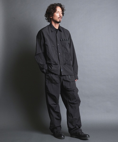 Magine（マージン）の「EM : NoiR ノアール Connect Shirt/ ナイロン コネクトシャツ（ナイロンジャケット・メンズ・ブラック・L/M）」の16枚目の写真