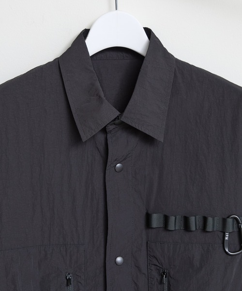 Magine（マージン）の「EM : NoiR ノアール Connect Shirt/ ナイロン コネクトシャツ（ナイロンジャケット・メンズ・ブラック・L/M）」の18枚目の写真