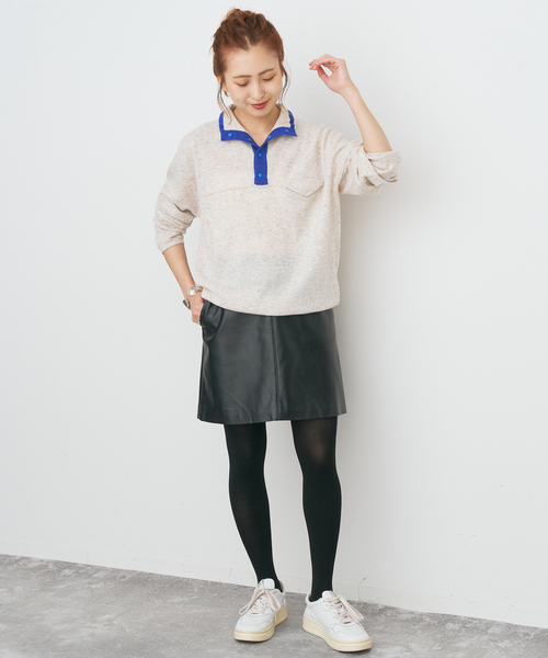 Spick & Span(スピックアンドスパン)の「フェイクレザーミニスカート(スカート・レディース・ブラック・38/36)」の4枚目の写真