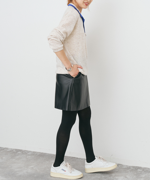 Spick & Span(スピックアンドスパン)の「フェイクレザーミニスカート(スカート・レディース・ブラック・38/36)」の5枚目の写真