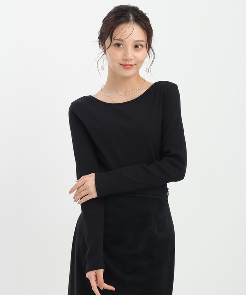 Andemiu（アンデミュウ）の「2WAYリブカットソー601554（Tシャツ/カットソー・レディース・ブラック/ホワイト/ベージュ系その他・FREE）」の5枚目の写真