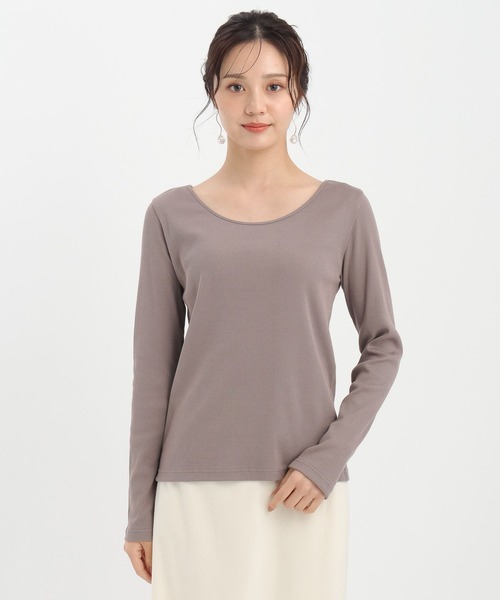 Andemiu（アンデミュウ）の「2WAYリブカットソー601554（Tシャツ/カットソー・レディース・ブラック/ホワイト/ベージュ系その他・FREE）」の7枚目の写真