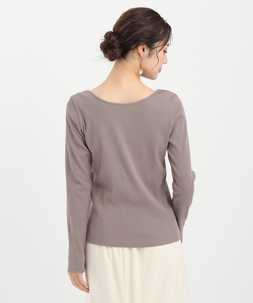 Andemiu（アンデミュウ）の「2WAYリブカットソー601554（Tシャツ/カットソー・レディース・ブラック/ホワイト/ベージュ系その他・FREE）」の8枚目の写真