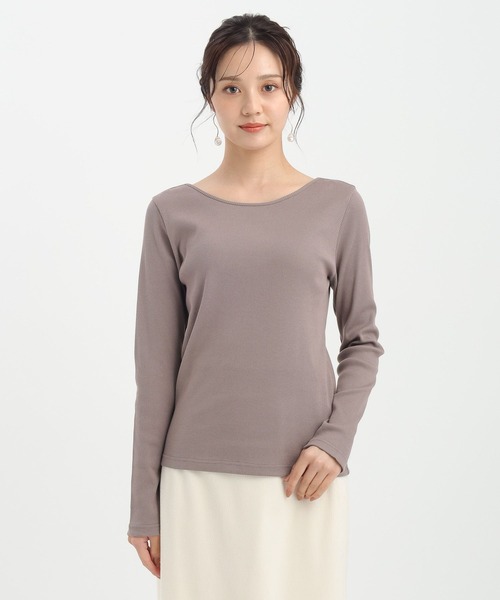 Andemiu（アンデミュウ）の「2WAYリブカットソー601554（Tシャツ/カットソー・レディース・ブラック/ホワイト/ベージュ系その他・FREE）」の9枚目の写真