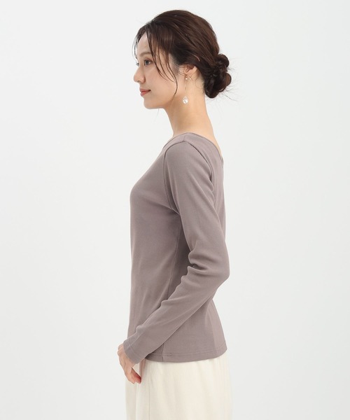 Andemiu（アンデミュウ）の「2WAYリブカットソー601554（Tシャツ/カットソー・レディース・ブラック/ホワイト/ベージュ系その他・FREE）」の10枚目の写真