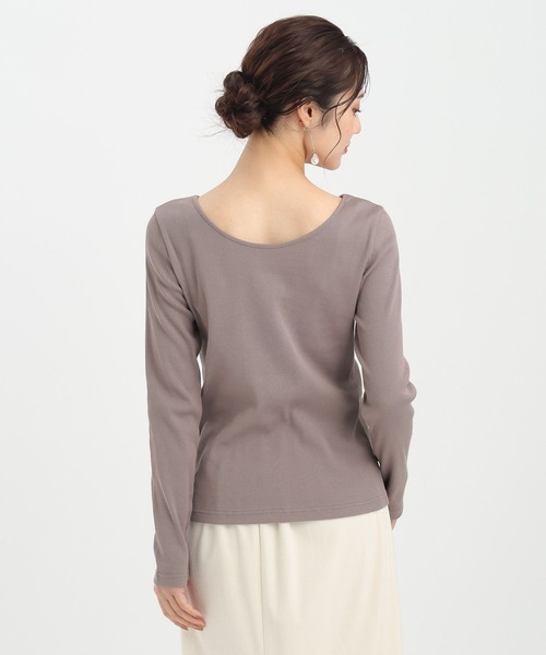 Andemiu（アンデミュウ）の「2WAYリブカットソー601554（Tシャツ/カットソー・レディース・ブラック/ホワイト/ベージュ系その他・FREE）」の11枚目の写真