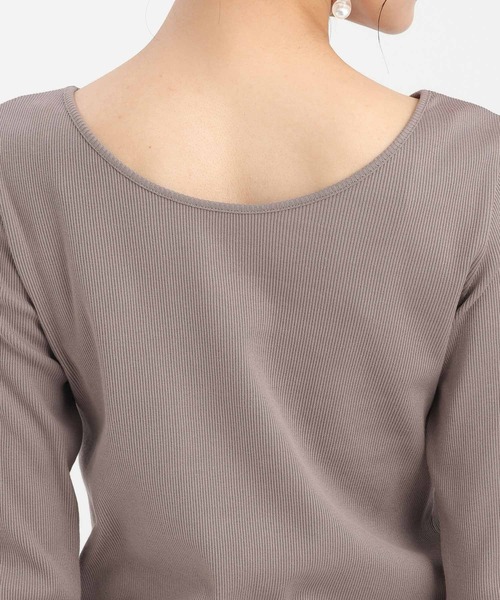 Andemiu（アンデミュウ）の「2WAYリブカットソー601554（Tシャツ/カットソー・レディース・ブラック/ホワイト/ベージュ系その他・FREE）」の15枚目の写真