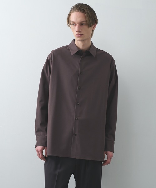 STUDIOUS(ステュディオス)の「【STUDIOUS】ストラクチャーオーバーシャツ(シャツ/ブラウス・メンズ・ブラック/ブラウン/ダークグレー・1/2/3)」の1枚目の写真
