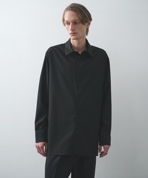 STUDIOUS(ステュディオス)の「【STUDIOUS】ストラクチャーオーバーシャツ(シャツ/ブラウス・メンズ・ブラック/ブラウン/ダークグレー・1/2/3)」の2枚目の写真