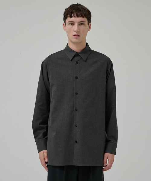 STUDIOUS(ステュディオス)の「【STUDIOUS】ストラクチャーオーバーシャツ(シャツ/ブラウス・メンズ・ブラック/ブラウン/ダークグレー・1/2/3)」の9枚目の写真