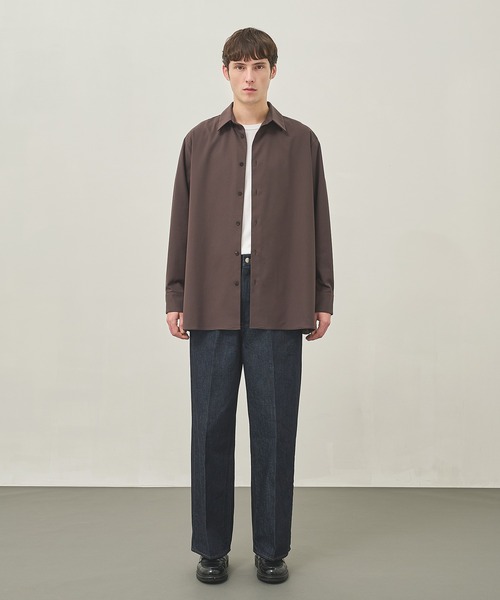 STUDIOUS(ステュディオス)の「【STUDIOUS】ストラクチャーオーバーシャツ(シャツ/ブラウス・メンズ・ブラック/ブラウン/ダークグレー・1/2/3)」の21枚目の写真