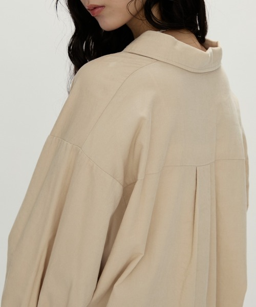 NUJOH(ヌゾ)の「Airy Flow Loose Shirt / エアリーフロウ ルーズシャツ(シャツ/ブラウス・レディース・ベージュ/チャコールグレー/アッシュブラウン・FREE)」の14枚目の写真