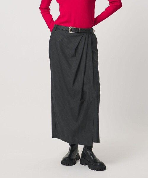 セール】ドレープ アシンメトリー ロング スカート（スカート