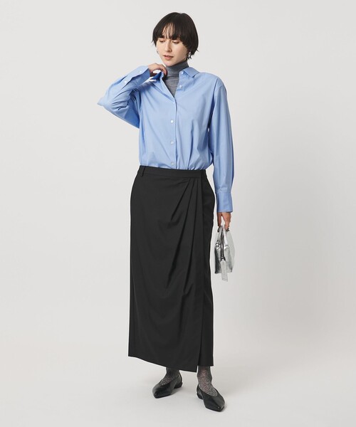 セール】ドレープ アシンメトリー ロング スカート（スカート